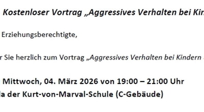 Anmeldung zum kostenlosen Vortrag