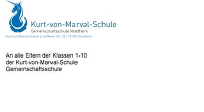 Brief der Schulleitung